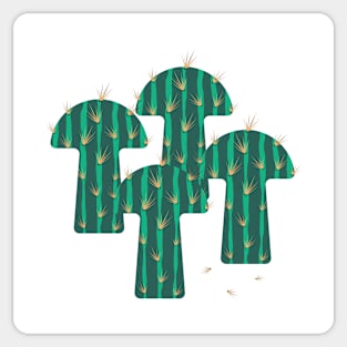 Dark green mushroom cactus Sticker